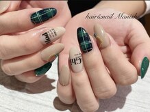 マニッシュ(Manish)/英字ロゴ/チェック/チェーン