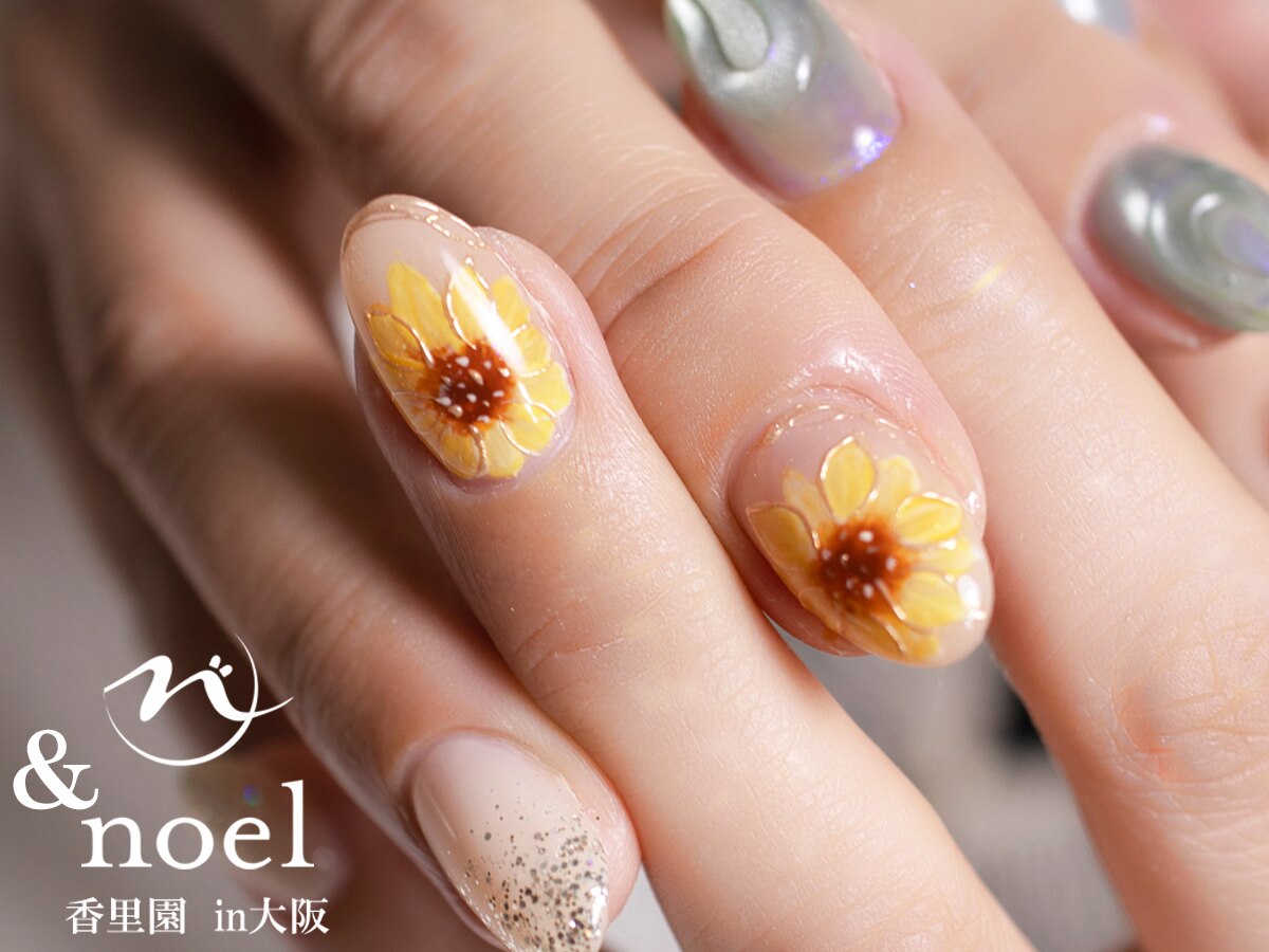 2025年-2026年冬トレンド】オレンジブラウン ハンドのネイルデザイン集