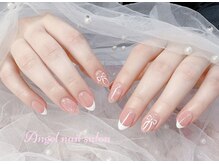 エンジェルネイルサロン(Angel nail salon)/ホワイトフレンチX雪Xリボン