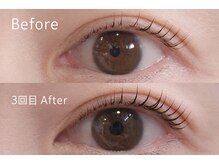 マイラミネーションのまつ毛パーマで太く、ハリのある仕上がりへ