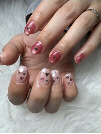 ハート2種ネイル