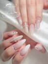 レース＆クロス（十字架）ネイル