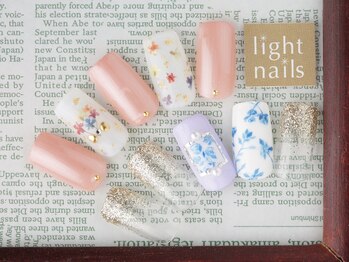 ライトネイルズ イバラキ(light nails IBARAKI)/上品フラワー