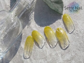 セッテネイル(Sette Nail)/シースルーイエロー×ニュアンス