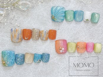 モモ(MOMO)の写真/【幅広いトレンドデザイン☆巻き爪ケア】デザイン力×高技術♪カラー&マグネット500色以上！
