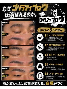 ゴリラアイブロウ 本店/ゴリラアイブロウが選ばれる理由