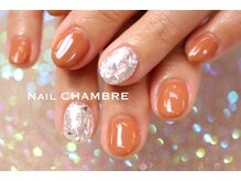 ネイル シャンブル(nail CHAMBRE)/ガラスフレンチフルデザイン