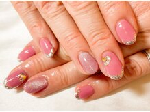 ドリームシャイニー 西葛西店(Dream Shiny)/ピンク系　マグネット　春ネイル