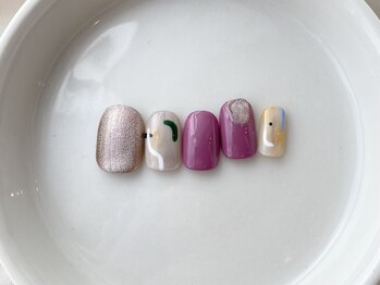 カラ ネイル 中津店(calla nail)/絵画風ラインアート