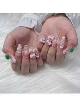 スカルプ長さ出し持ち込みアート