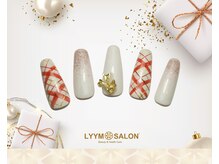 リームサロン 池袋店(LYYM SALON)/ホワイト×レッドチェックネイル