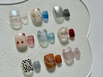 マハロネイル(Mahalo Nail)の写真/オシャレは足元から♪トレンドデザイン多数&定額フットネイル！フットバス&丁寧甘皮ケア付き◎
