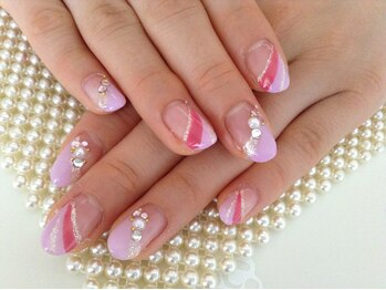 ネイルサロン リリィ(Lily)/斜めフレンチピンクネイル♪