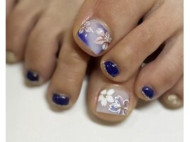 フット手描き桜×3D桜デザイン