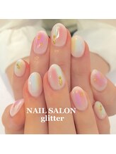 ネイルサロン グリッター(NAIL SALON glitter)/パステルネイル
