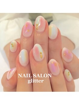 ネイルサロン グリッター(NAIL SALON glitter)/パステルネイル