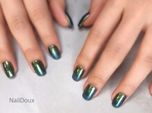 ネイル ドゥ 岡山駅前店(Nail Doux)/グリーンミラーネイル