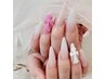 スカルプ(長さだし)Mサイズ(爪先～１cm)×アート２本込み　 ￥10000