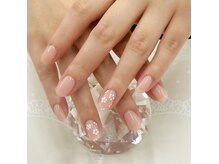 プルミエ ネイル(Premier Nail)の雰囲気(手描きフラワー★ヌーディ)