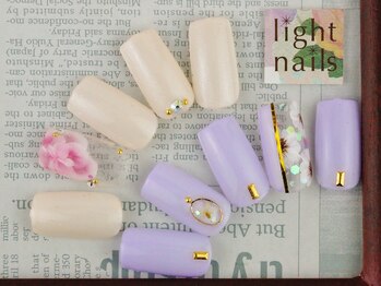 ライトネイルズ イバラキ(light nails IBARAKI)/キレイめフラワーネイル