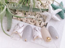 【大理石ネイル】