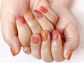 紅葉×ニュアンスネイル