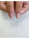 キラキラミラーフレンチネイル