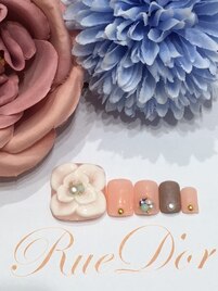 フット　立体お花で存在感