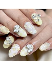 イエロー♪さくらんぼネイル