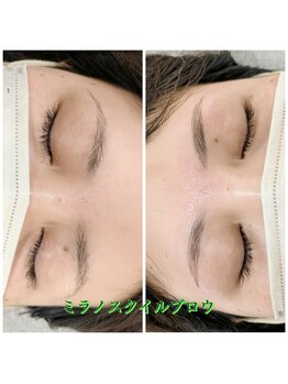 ナミナル 豊見城(NAMINARU)の写真/【話題のMSB眉毛★】パーマ+WAX+間引き+メイク込5000円！ハリウッドブロウリフト級の美眉へ♪駐車場完備◎