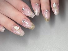 スリーラッシュアンドエルフネイル 下上津役店(threelash&elf.nail)/大理石ネイル/パラジェル