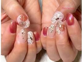 着物/マグネット/和柄フラワー