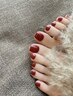 FOOT★【オフ無し】フットワンカラー甘皮ケア+保湿オイル