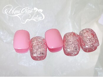 ワンホンカラフルフットネイル