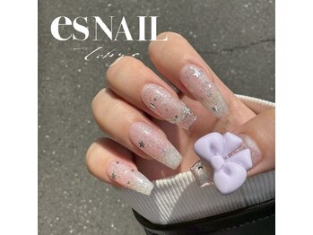 エスネイル 新宿西口店(es NAIL)/リボン×星