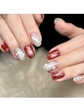 マイオティック ネイル(miotic nail)/紅白マグネットデザイン