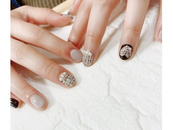 08ネイル(08 nail&school)/人気のツイードネイル☆