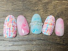 ワイスリーネイルズ(y3nails)/定額M ツイード　パール