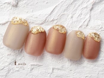 ジェミーネイル エビス(Jemiy nail ebisu)/ぷっくりヌーディー金箔9360yen