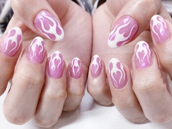 ミナミネイル(MINAMI NAIL)/ピンクハートファイヤー