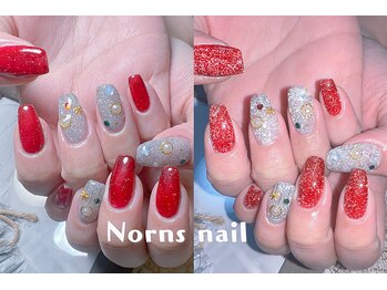 キラキラクリスマスネイル