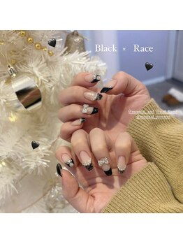 モナールアンド(MONNAL&)/ブラックレースネイル