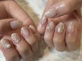 キャッツアイ東京 新宿店(Cat's eye TOKYO)/ツイードネイル