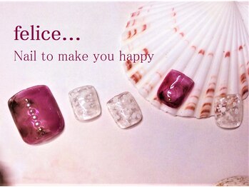 ネイルサロン フェリーチェ(felice)/【定額フットネイル】¥8500