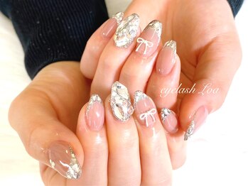ガラスフレンチネイル♪
