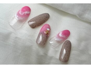 スピードネイル アンド アイ 宮交シティ店/#98 【波×砂】