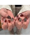 ブラウン　ニュアンスネイル☆