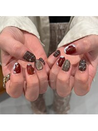 ブラウン　ニュアンスネイル☆