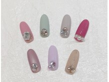 ルリア 自由が丘店(Luria)/ 【ビジューネイル】7000円