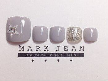 マークジーン 甲南山手(MARK JEAN)/グレー 星 ビジュー フット